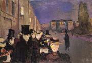 Edvard Munch Evening on karl johan sireet oil painting reproduction